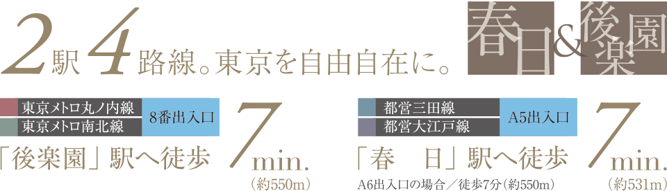 2駅4路線。東京を自由自在に。