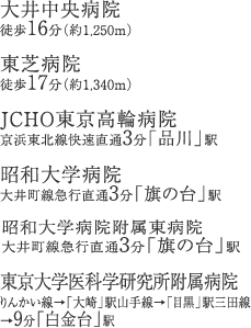 主な医療施設