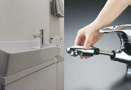 手洗い器＆シングルレバー引出式混合水栓