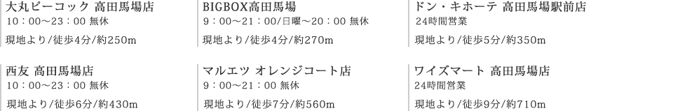 周辺の商業施設