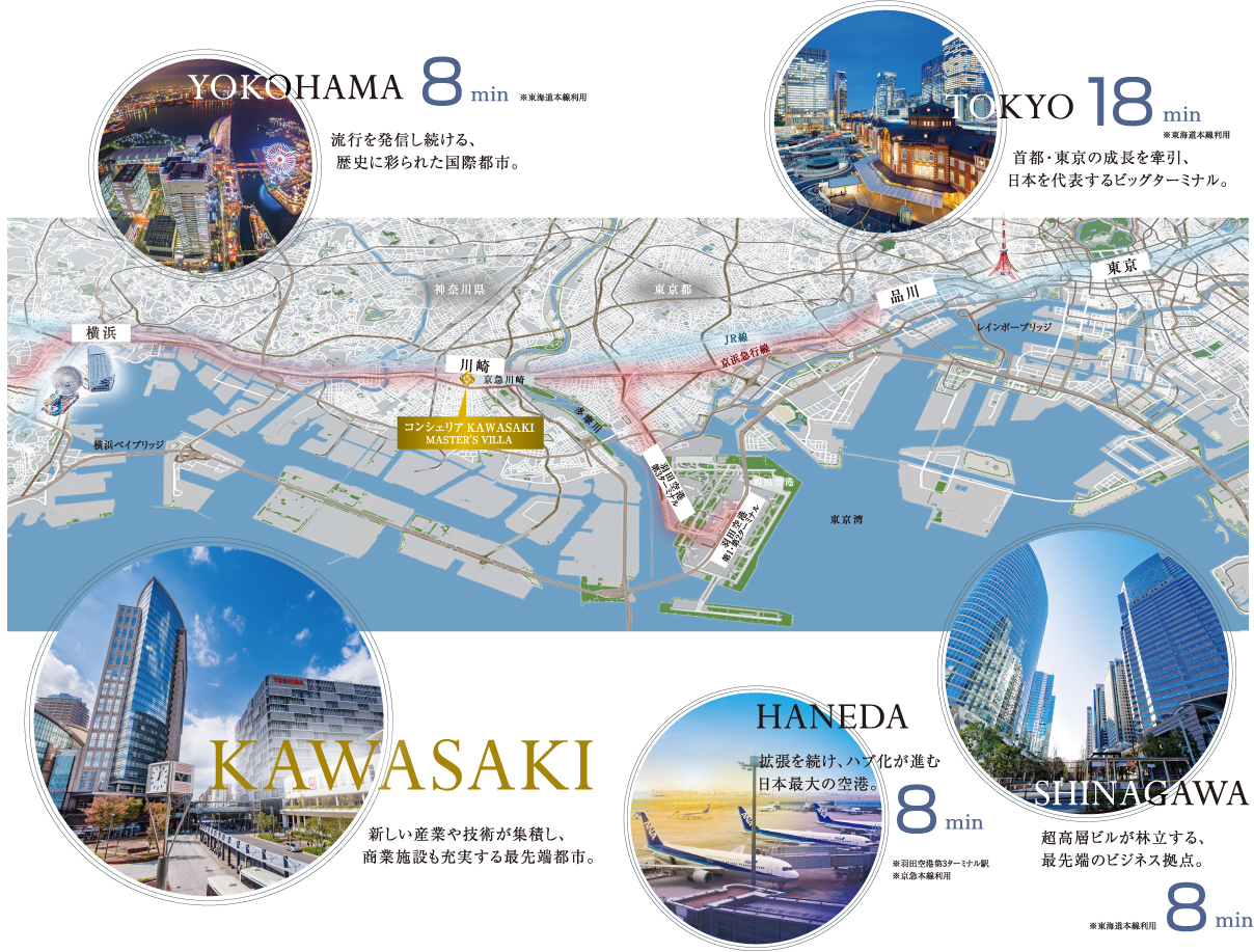 KAWASAKI,YOKOHAMA,TOKYO,HANEDA,SHINAGAWA