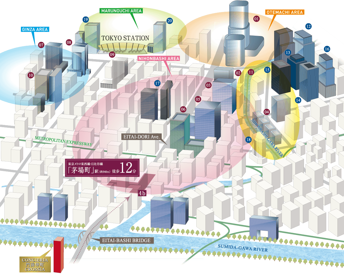 東京駅周辺。