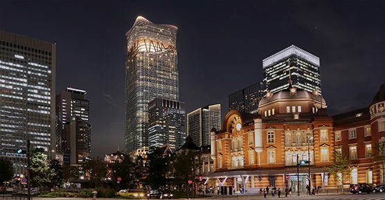 TorchTower 東京駅丸の内口 外観夜景